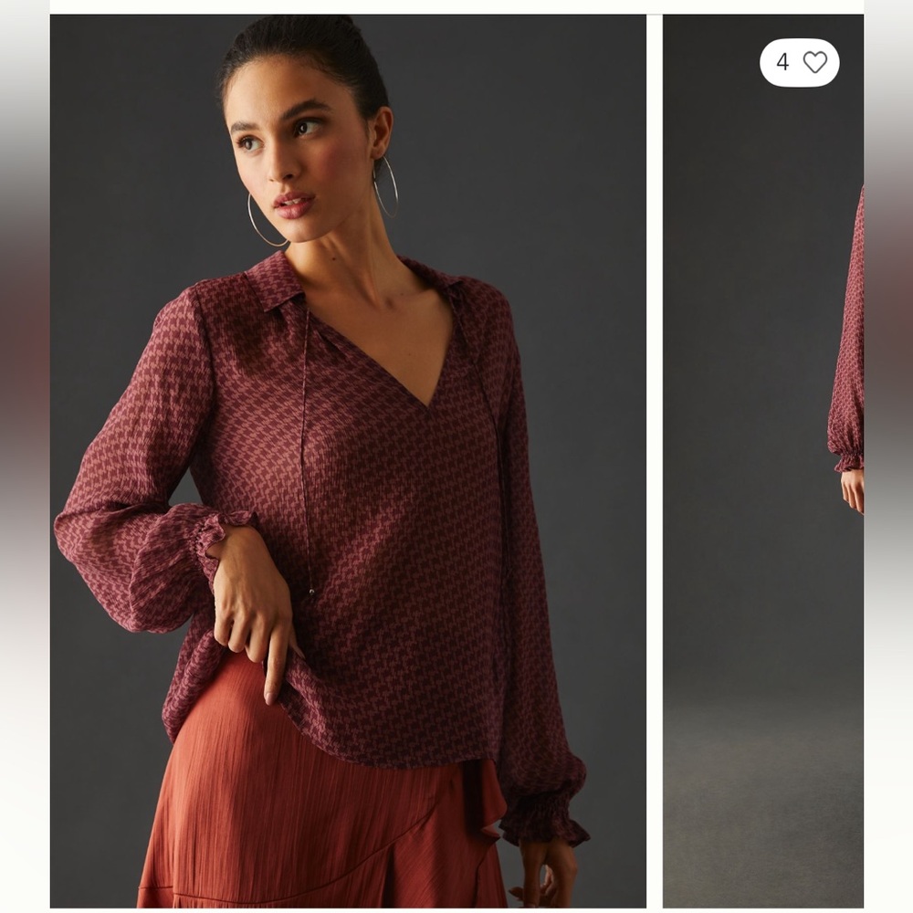 PAIGE Brea Silk Blouse - Size Medium
